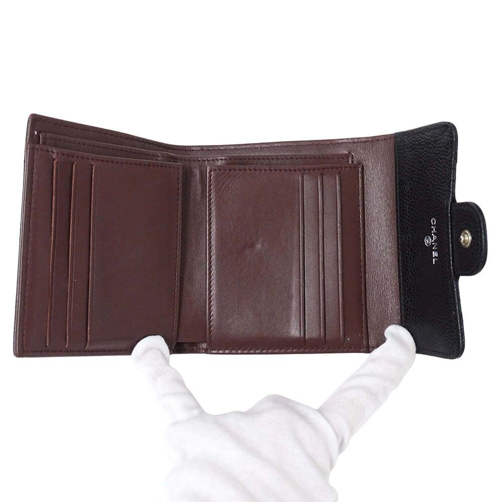 CHANEL Authentic Black Caviar Leather Wallet - Picture 4 of 15